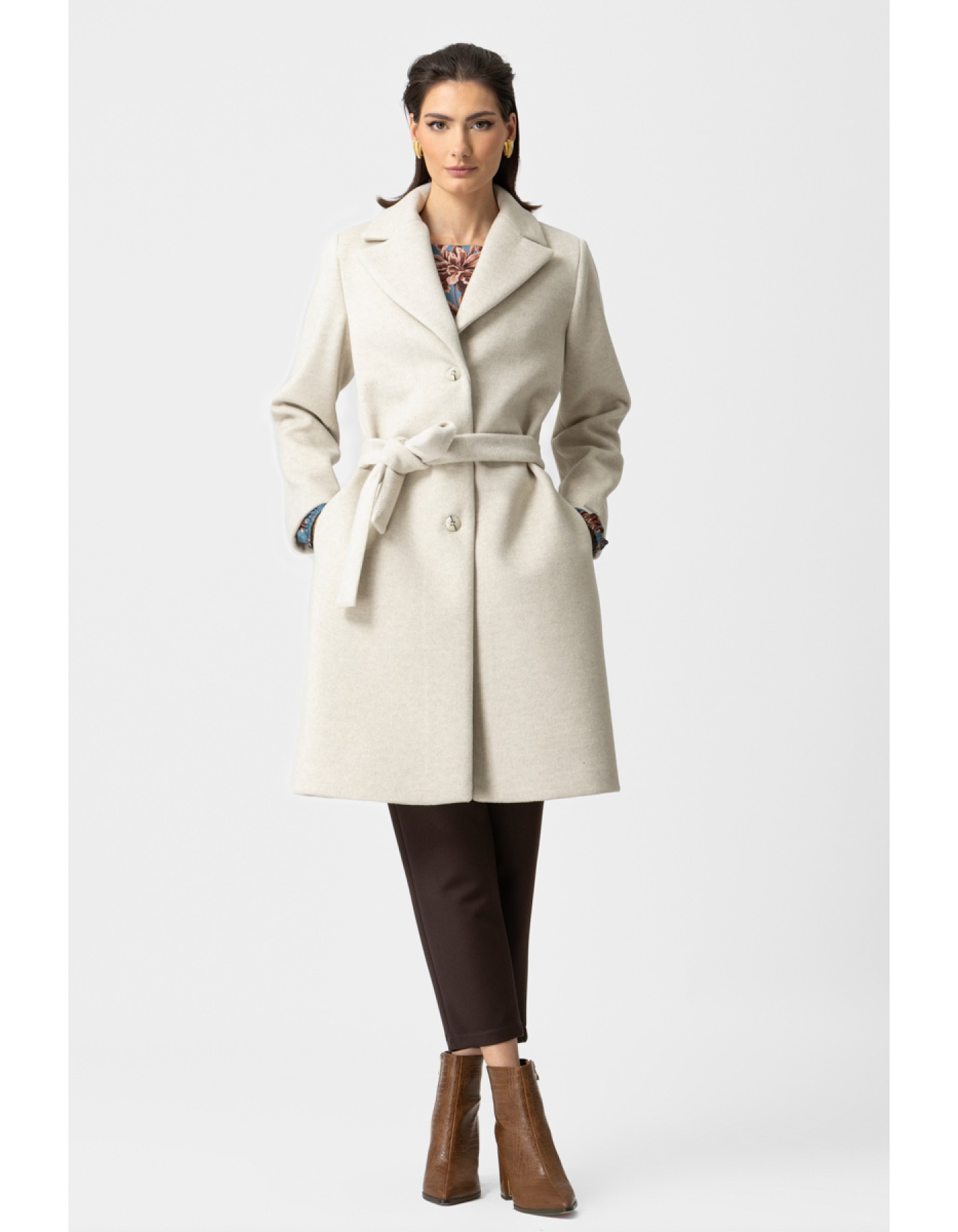 Παλτό χνουδωτό πέτο γιακά