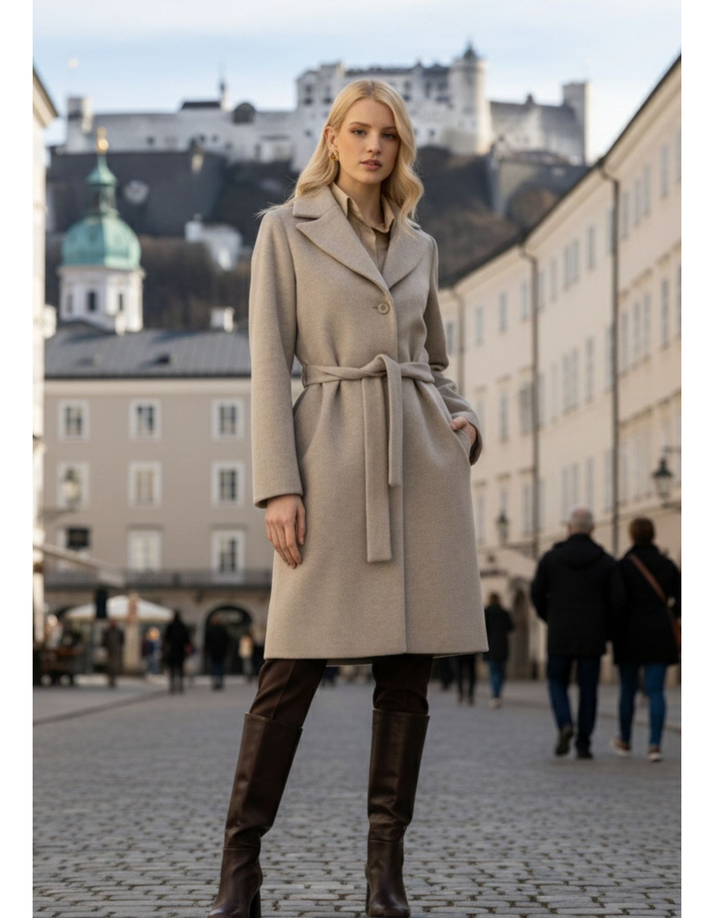 Παλτό χνουδωτό πέτο γιακά