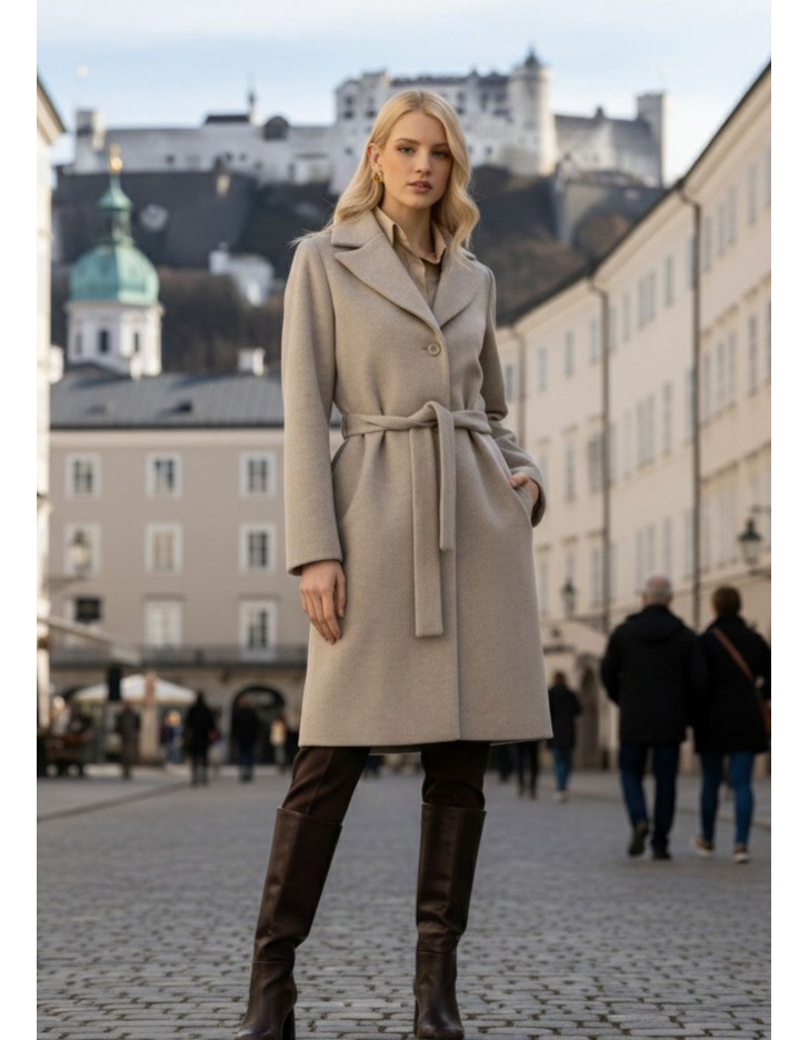 Παλτό χνουδωτό πέτο γιακά