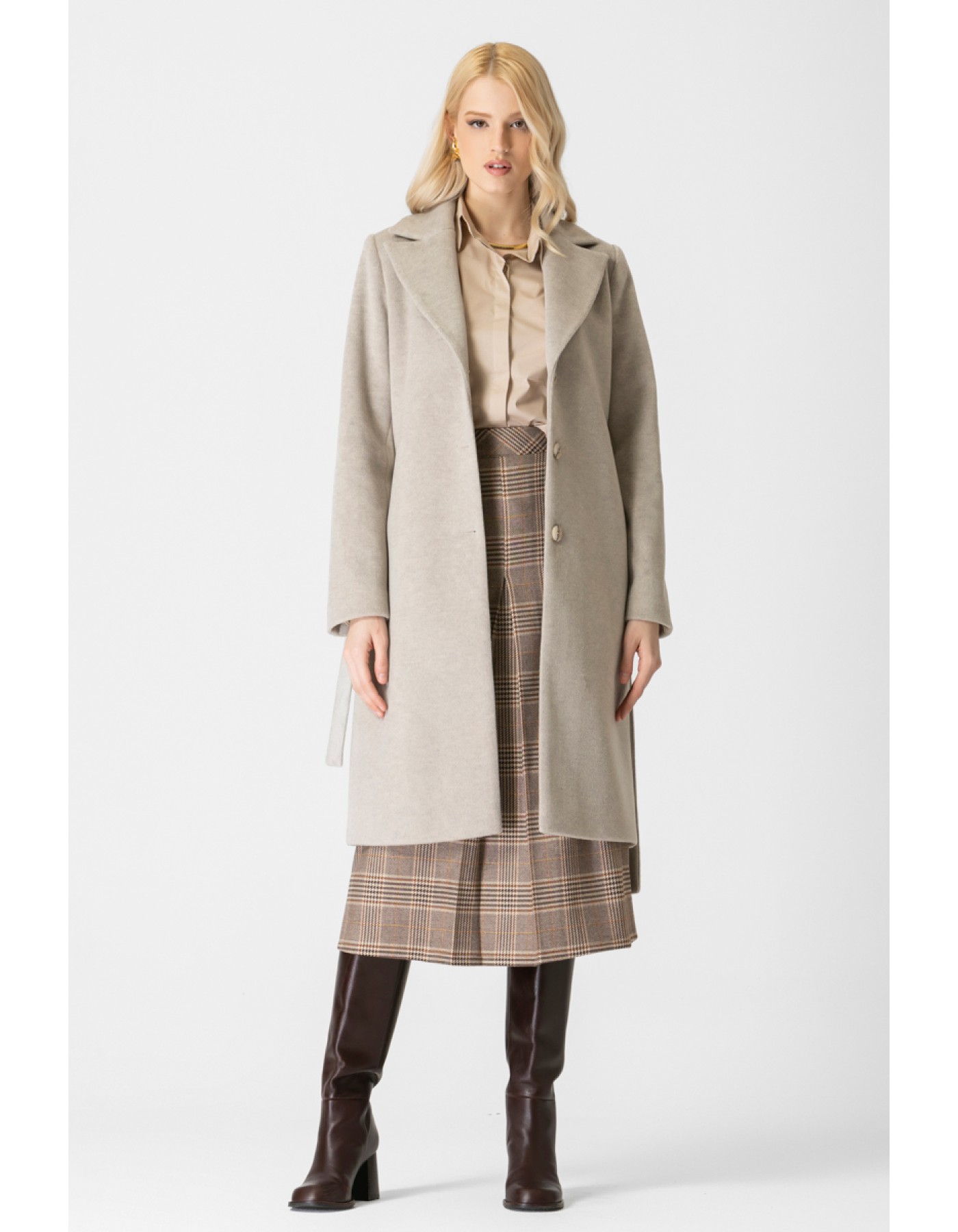 Παλτό χνουδωτό πέτο γιακά