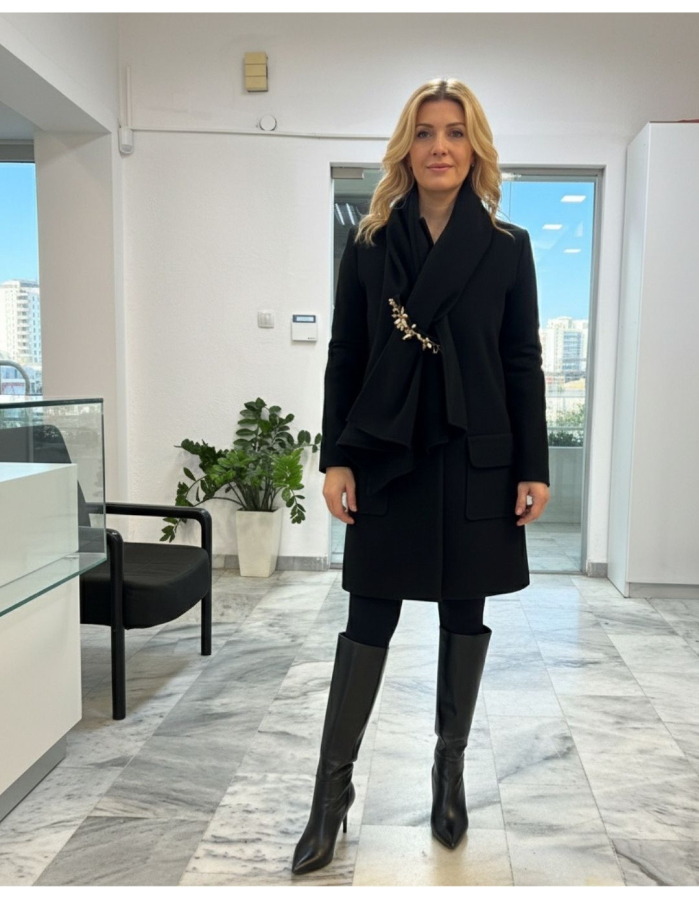 Παλτό Vital φουλάρι αποσπώμενο