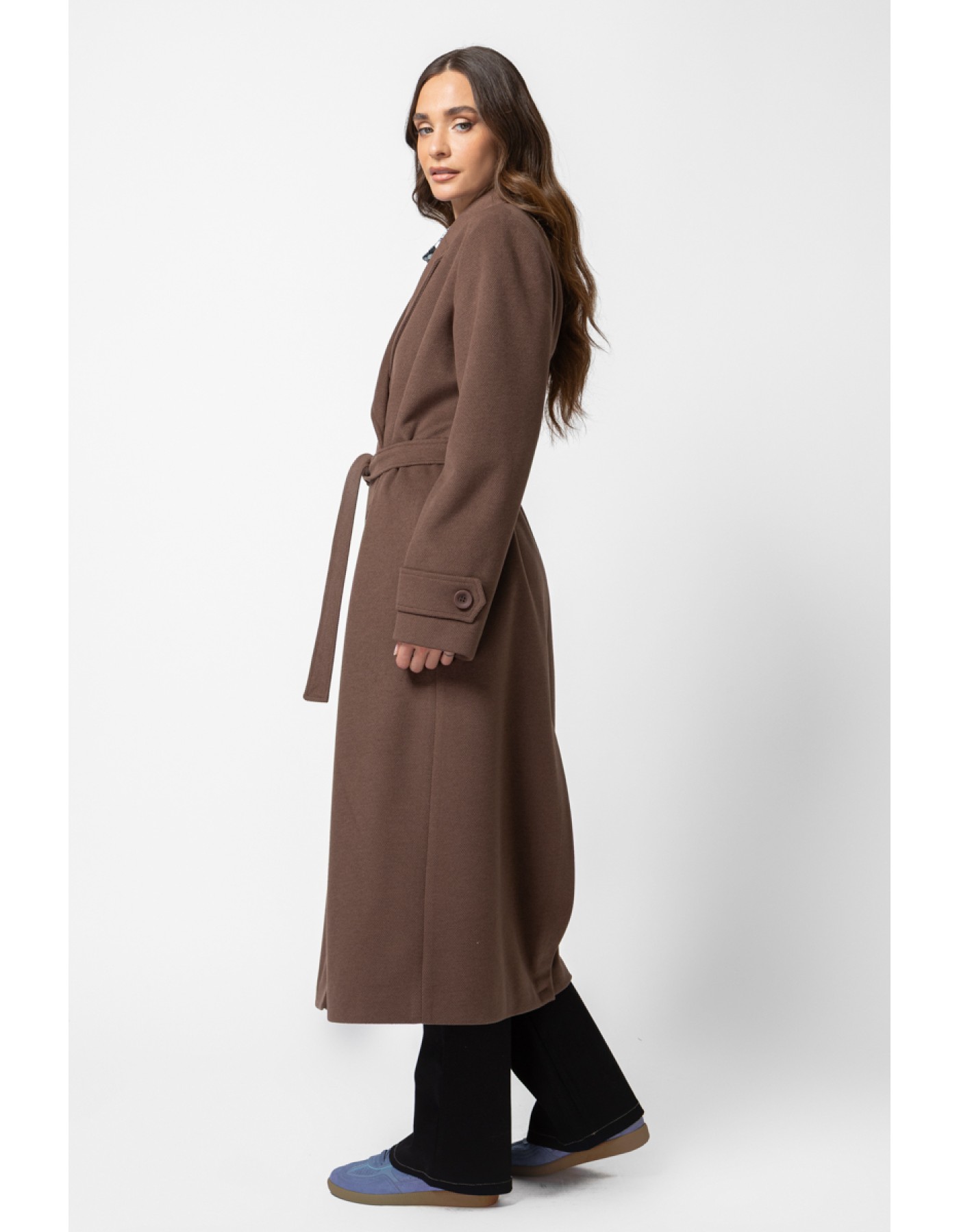 Παλτό σταυροκούμπι διαγωνάλ chain