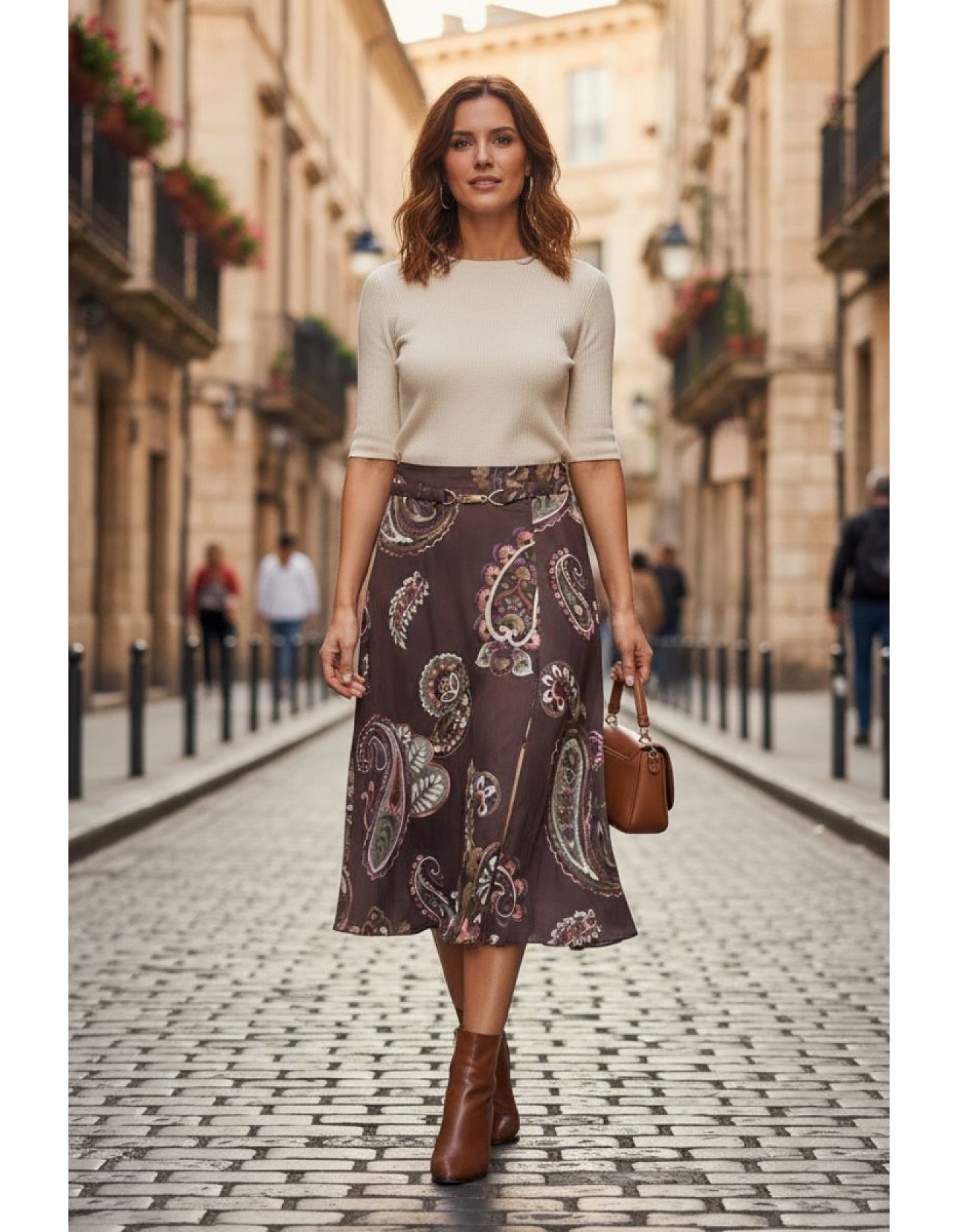 Φούστα σατέν σχίσιμο Angelica Φούστα σατέν σχίσιμο Angelica