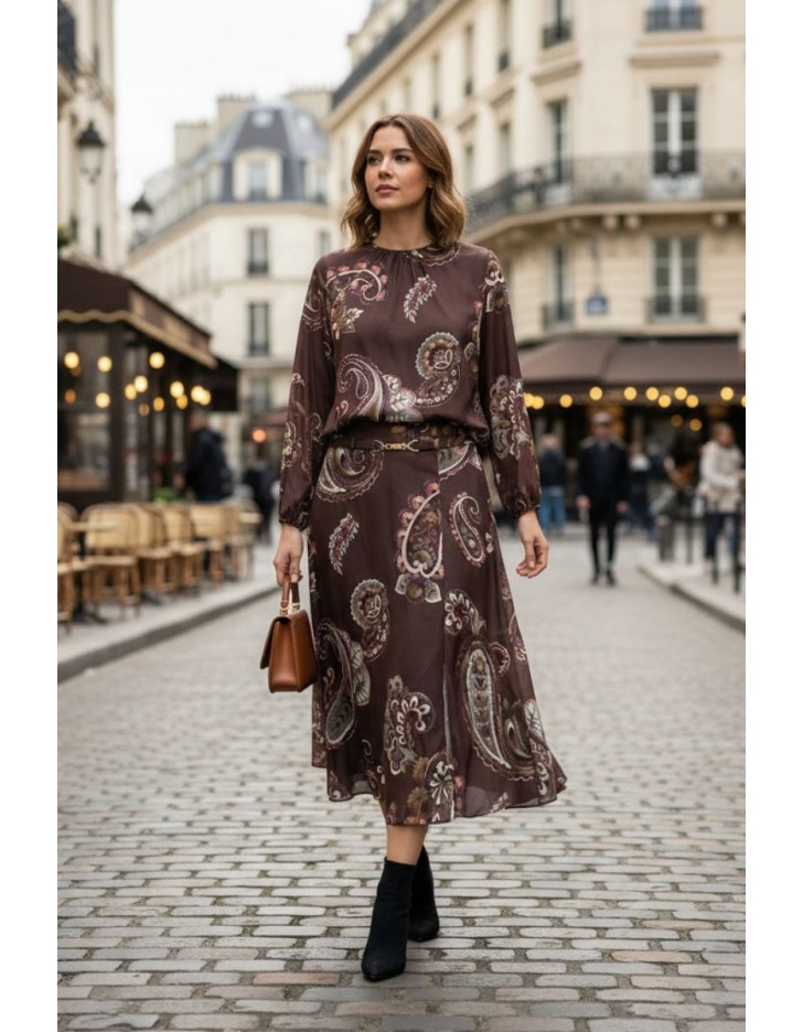 Φούστα σατέν σχίσιμο Angelica Φούστα σατέν σχίσιμο Angelica