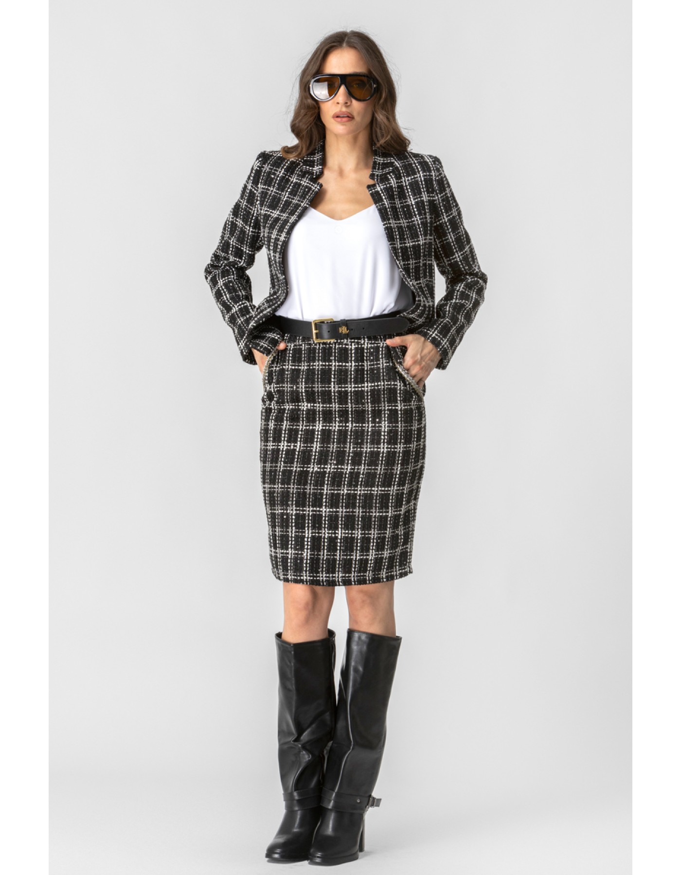 Φούστα Tweed lurex Claudia