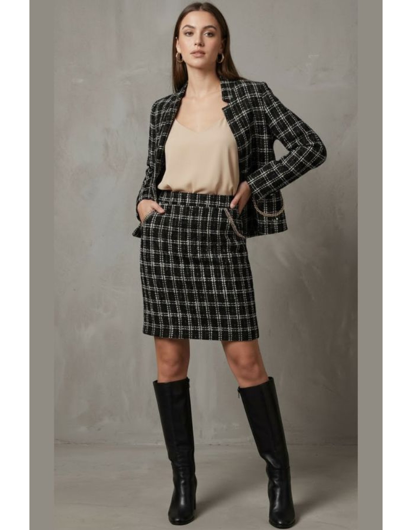 Φούστα Tweed lurex Claudia