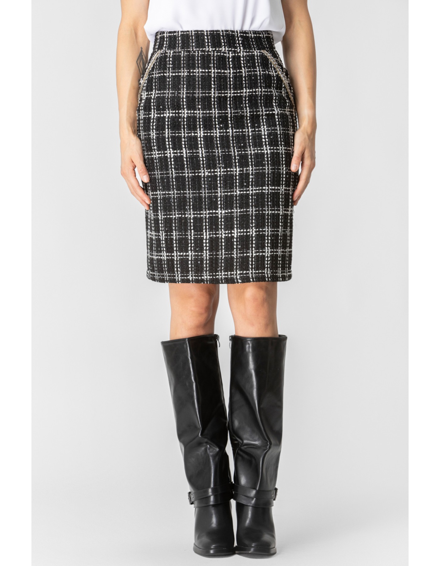 Φούστα Tweed lurex Claudia