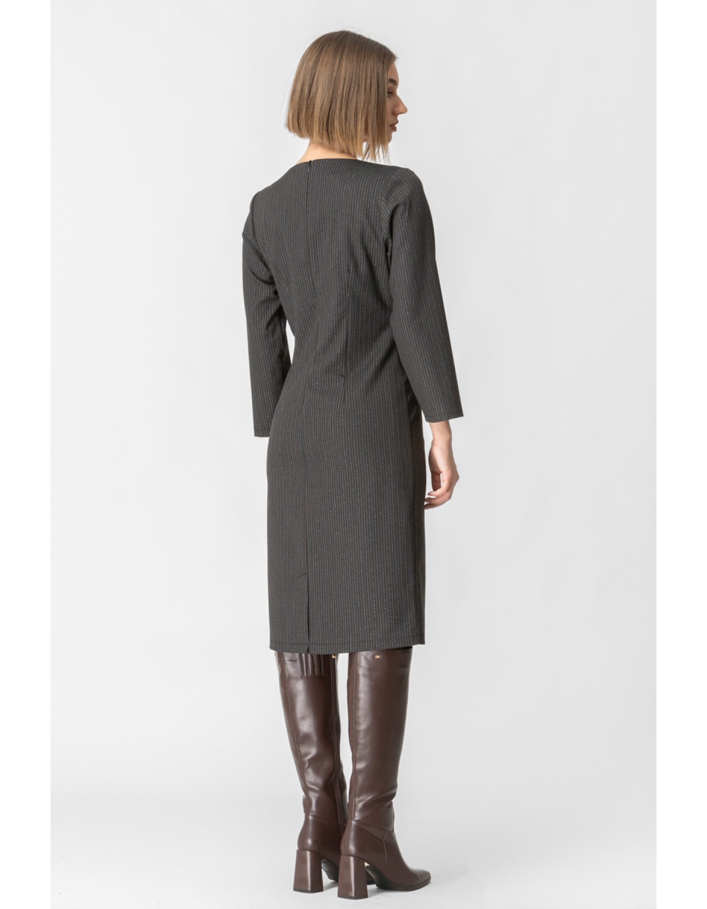 Φόρεμα ριγέ Lurex αλυσίδα