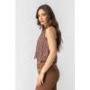 Μπλούζα αμάνικη πουά δέσιμο
