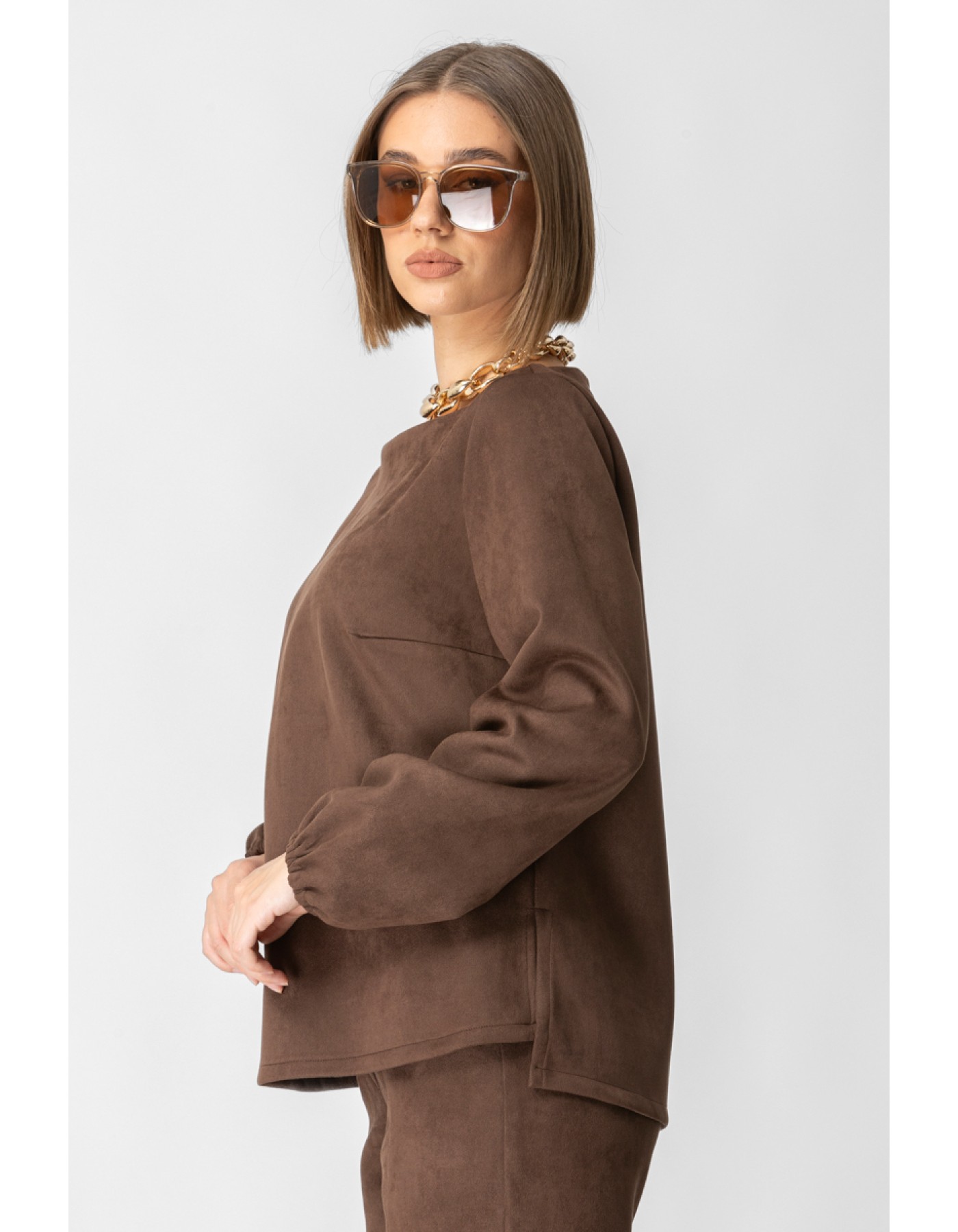 Μπλούζα Suede Scuba