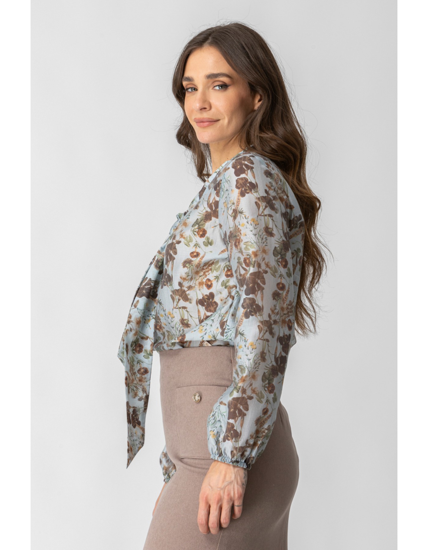 Μπλούζα Lyocel Floral