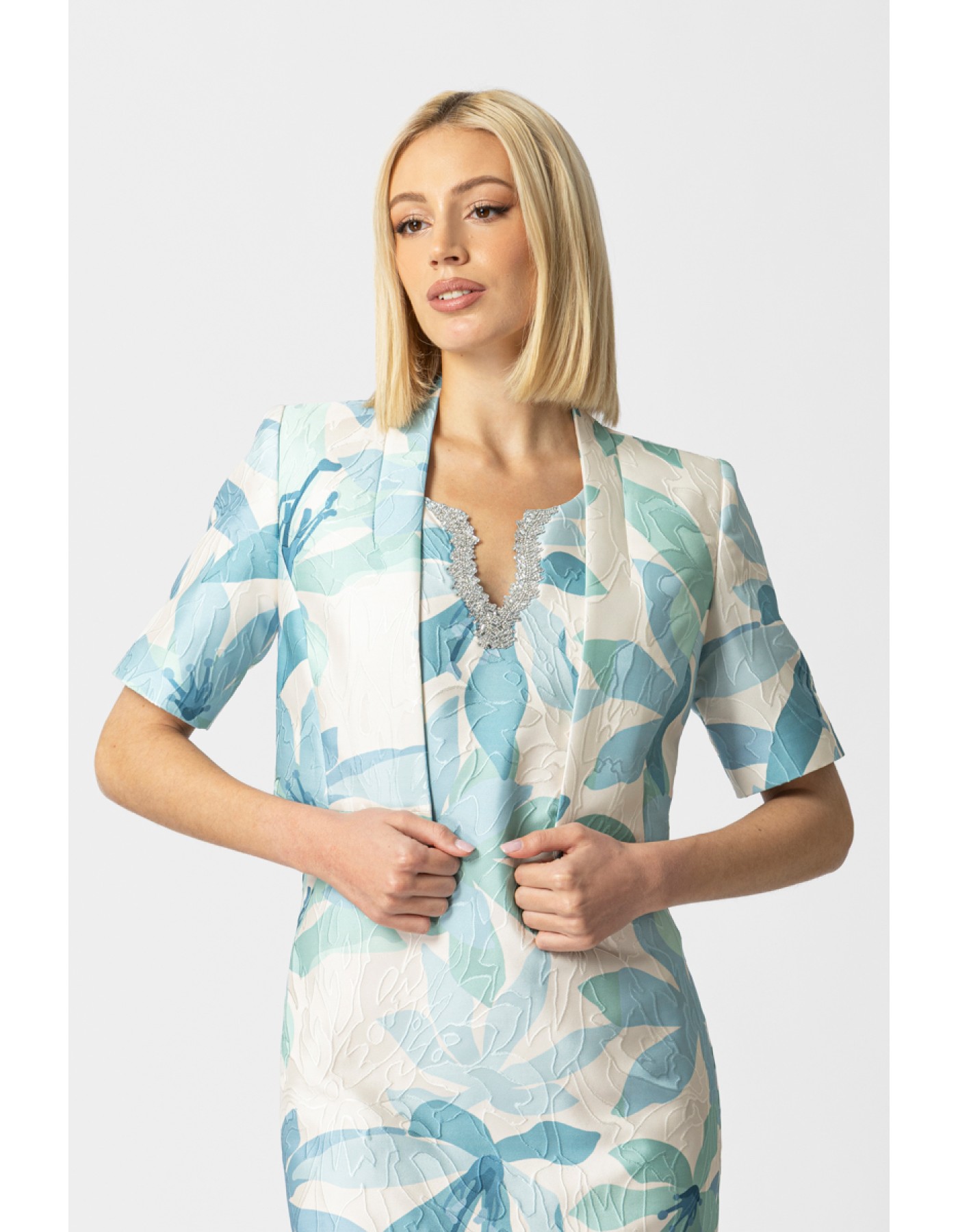 Σακάκι κοντό ζακάρ Angelica