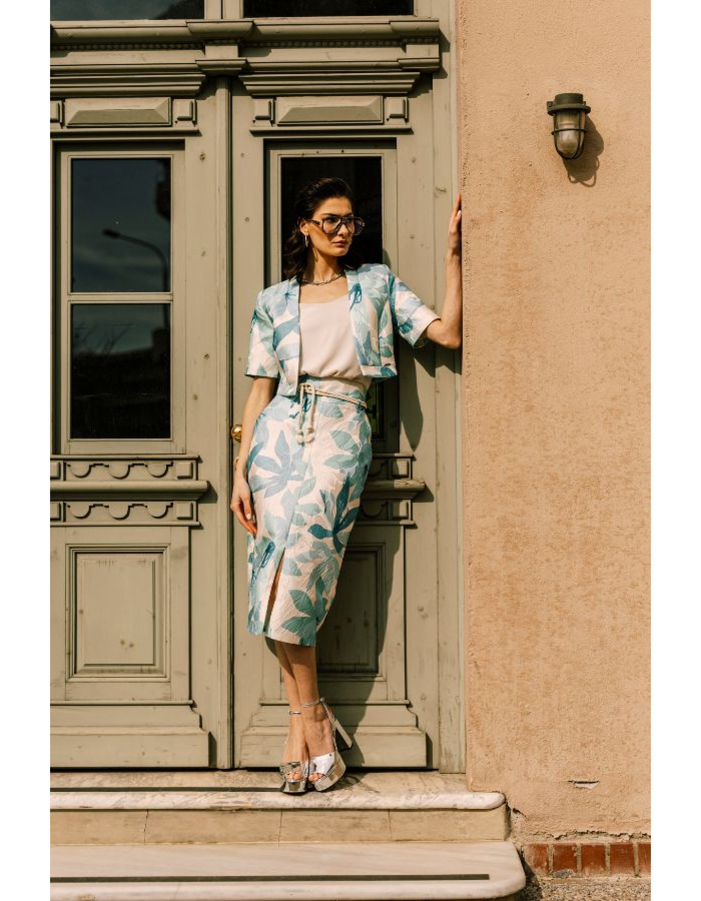 Σακάκι κοντό ζακάρ Angelica