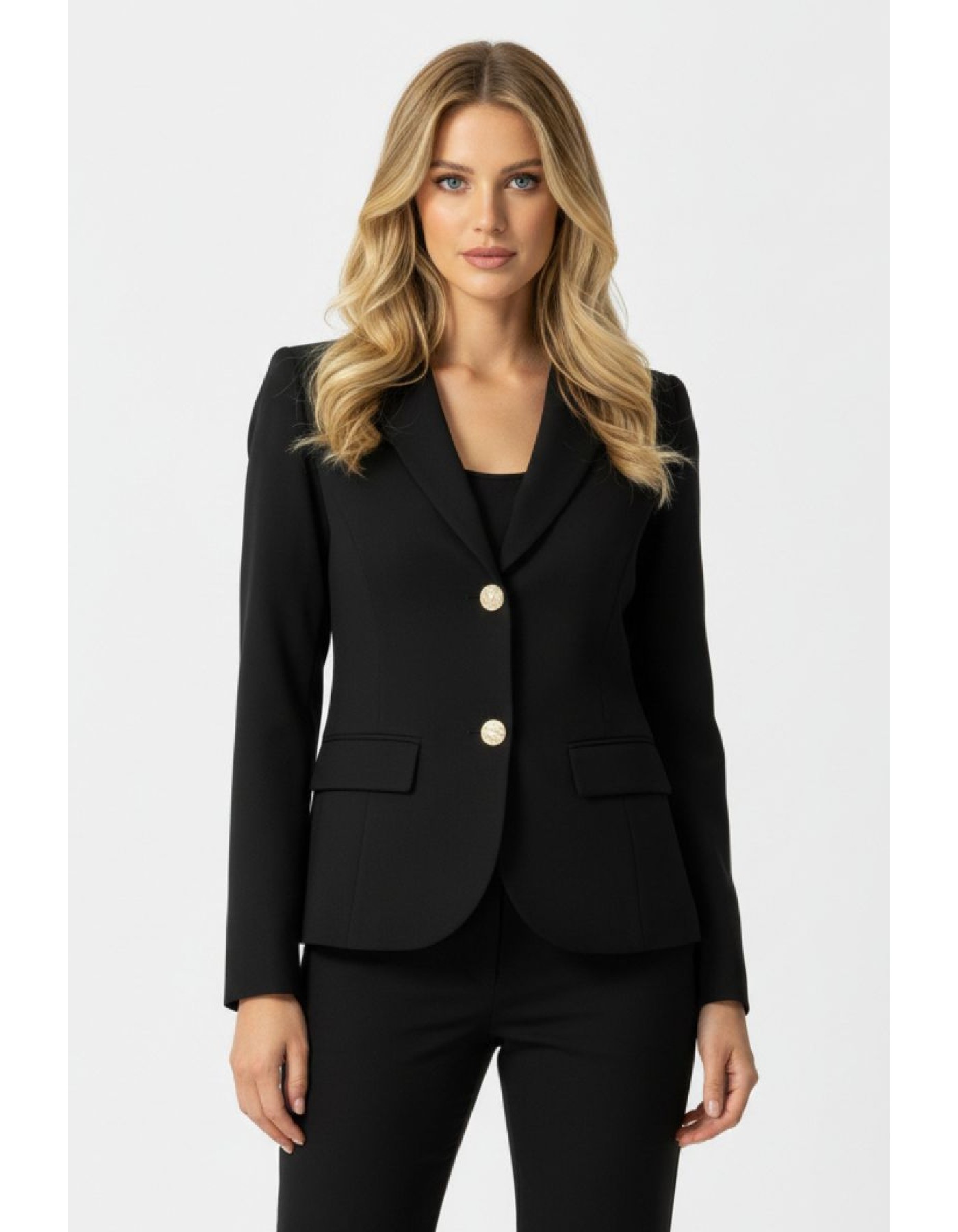 Σακάκι μεσάτο κρεπ_Muffin γιακάς