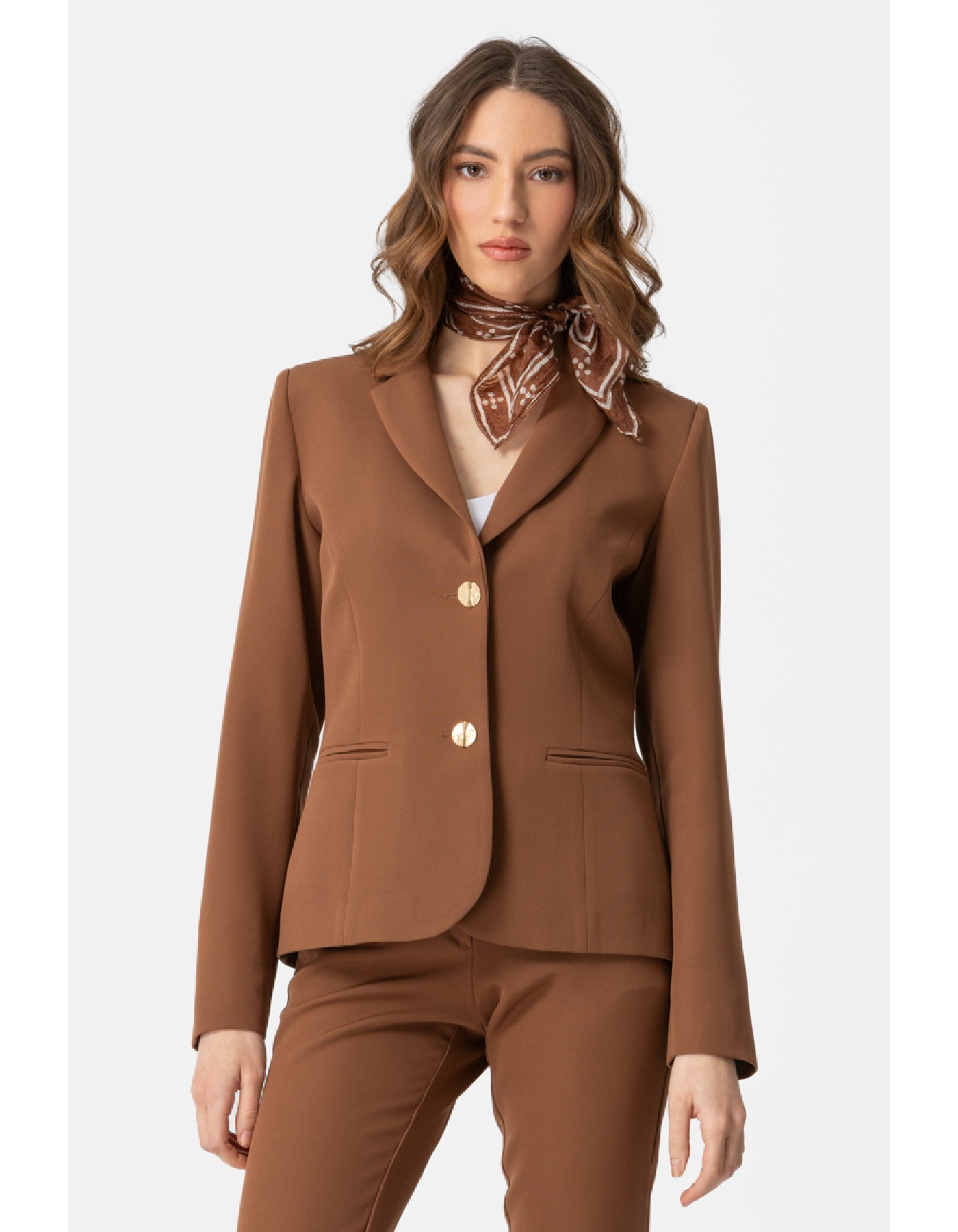 Σακάκι μεσάτο κρεπ_Muffin γιακάς