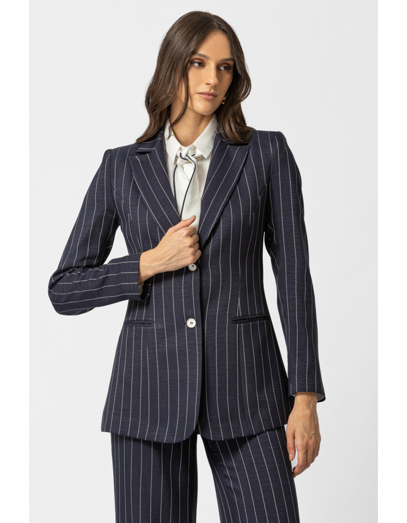 Σακάκι ριγέ μπλε