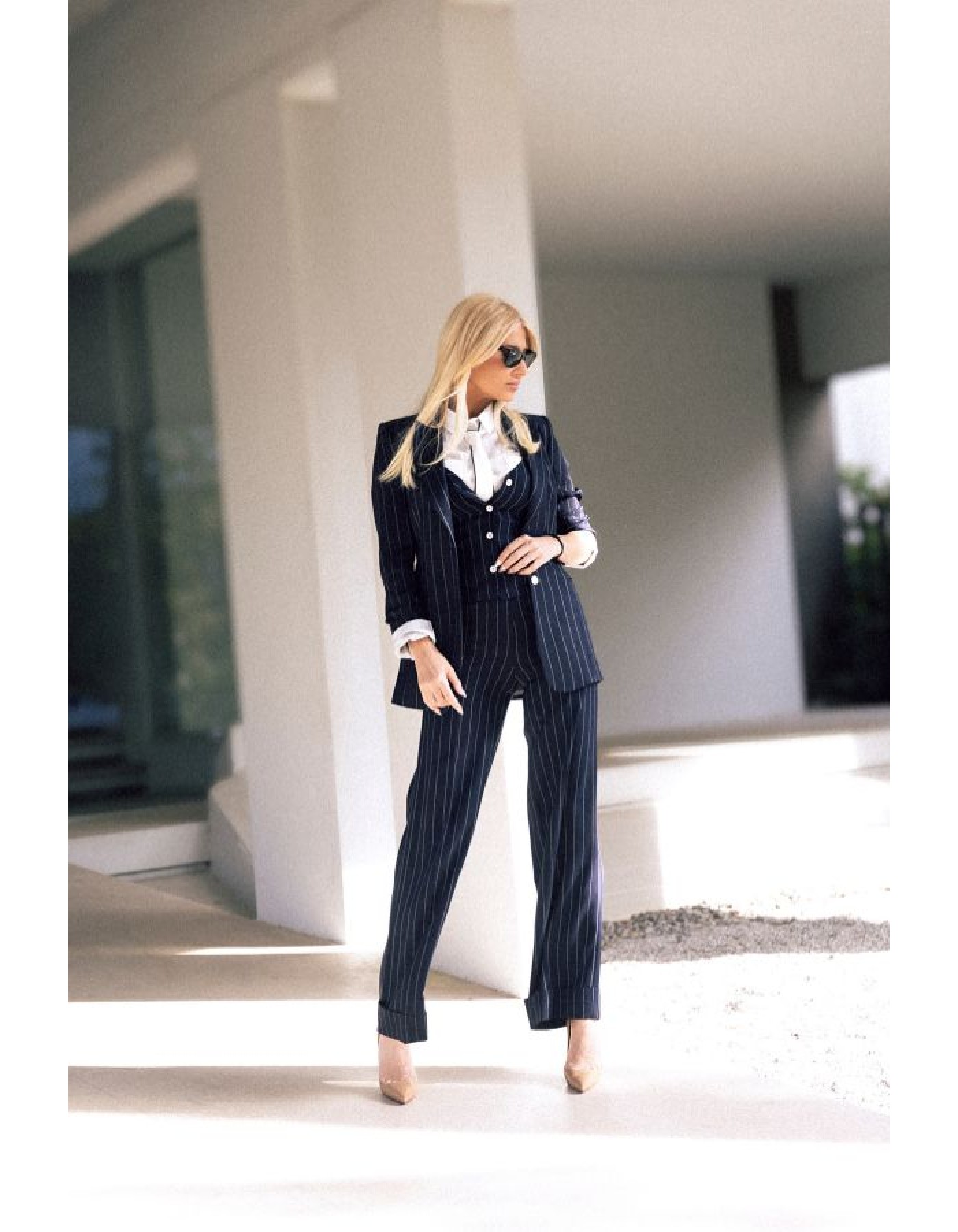 Σακάκι ριγέ μπλε