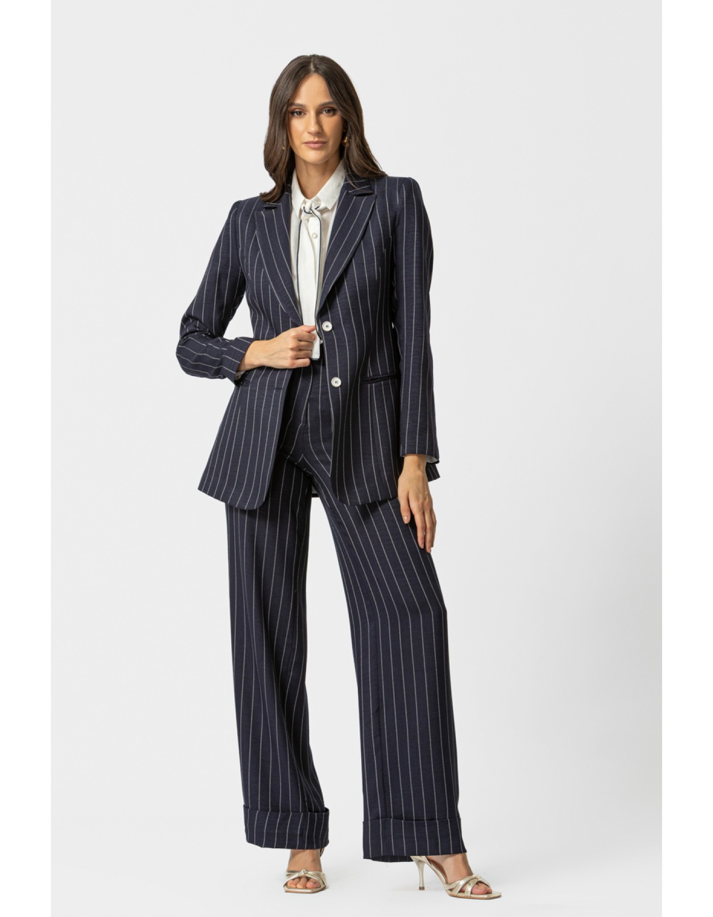 Σακάκι ριγέ μπλε