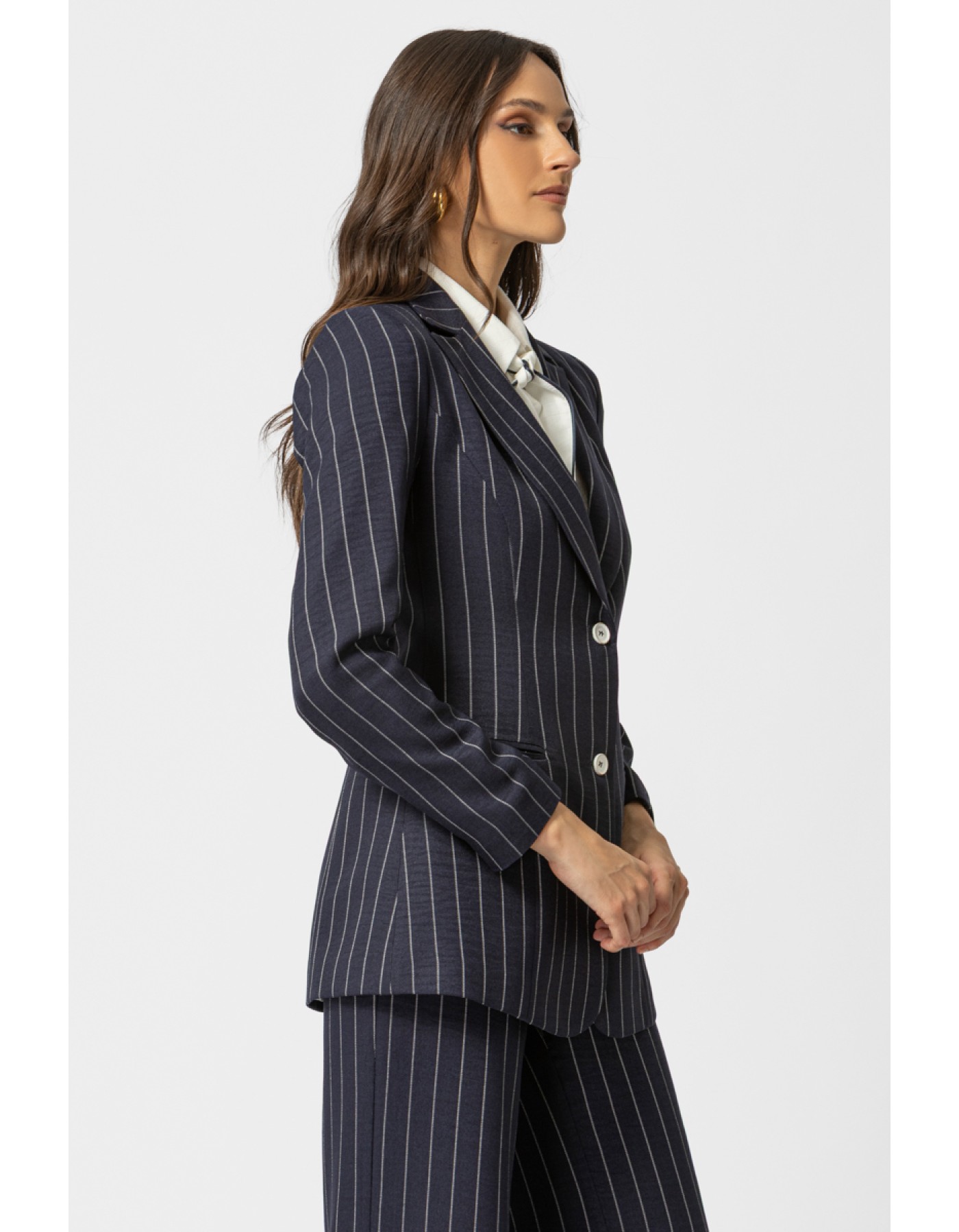 Σακάκι ριγέ μπλε