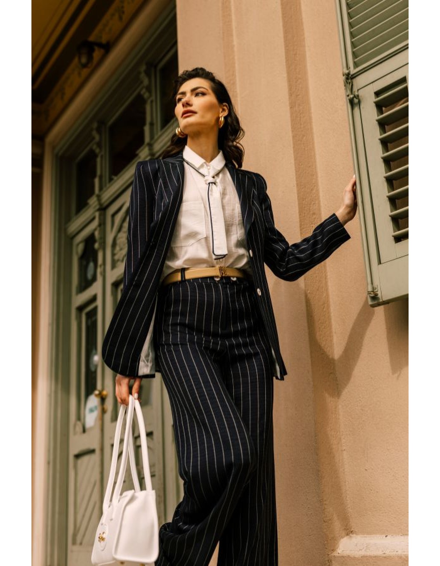 Σακάκι ριγέ μπλε