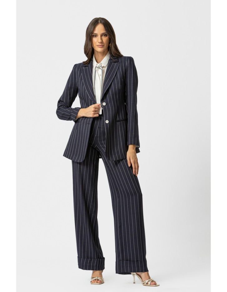Σακάκι ριγέ μπλε