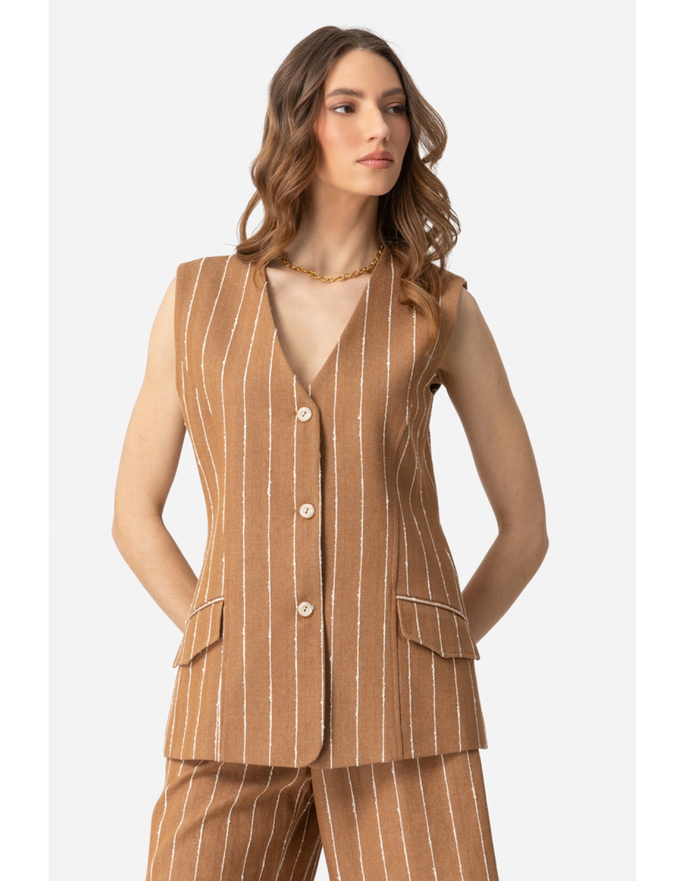 Γιλέκο ριγέ Natural