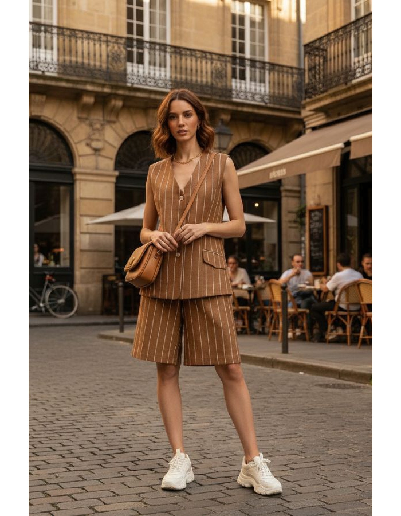 Γιλέκο ριγέ Natural