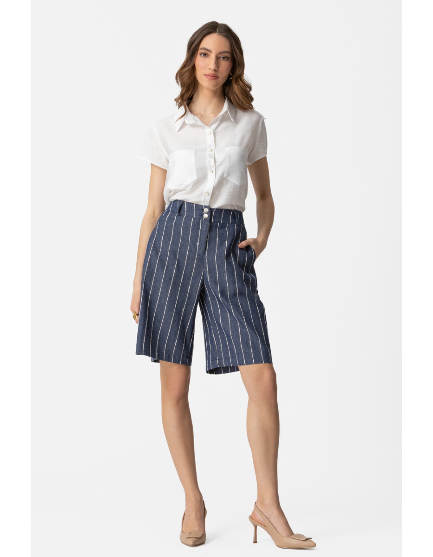 Βερμούδα ριγέ Natural