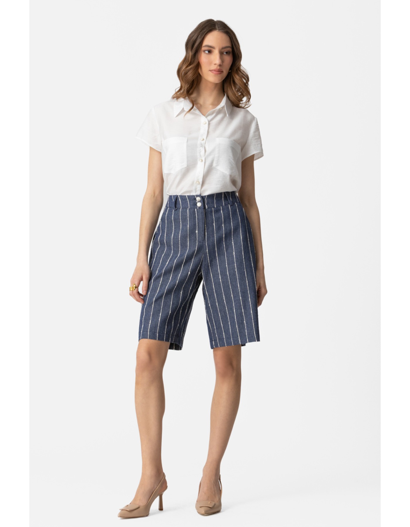 Βερμούδα ριγέ Natural