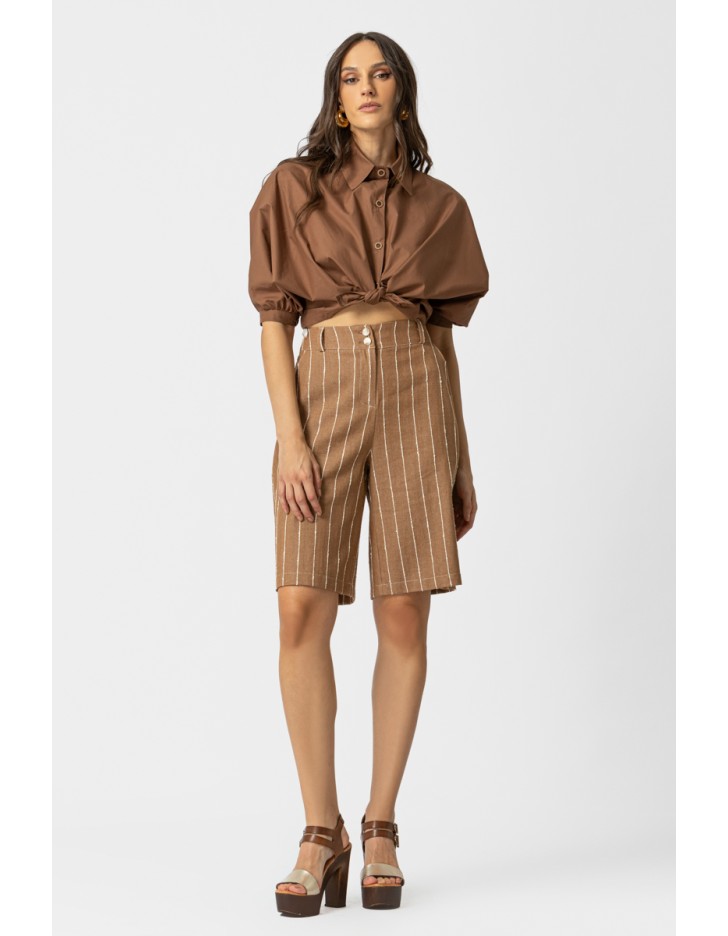 Βερμούδα ριγέ Natural