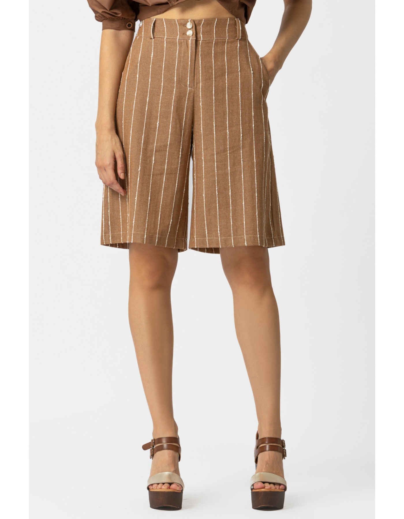 Βερμούδα ριγέ Natural