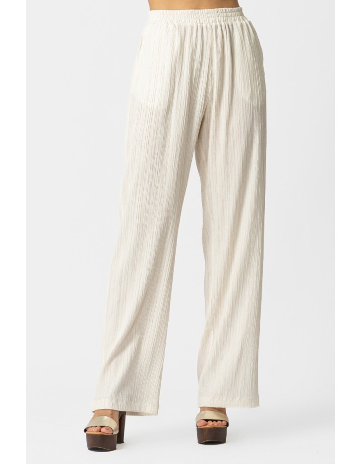 Παντελόνι Ζαγρέ Λινάρι Λάστιχο