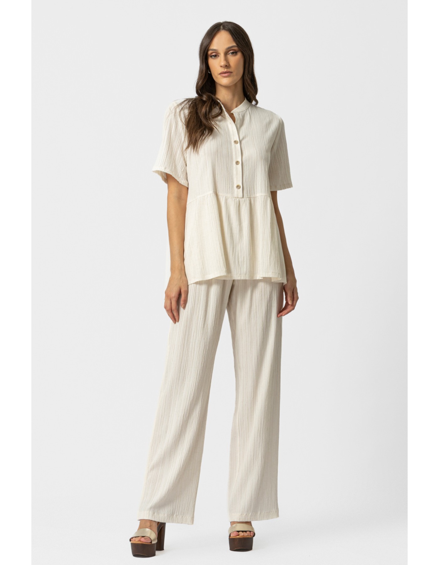 Παντελόνι Ζαγρέ Λινάρι Λάστιχο