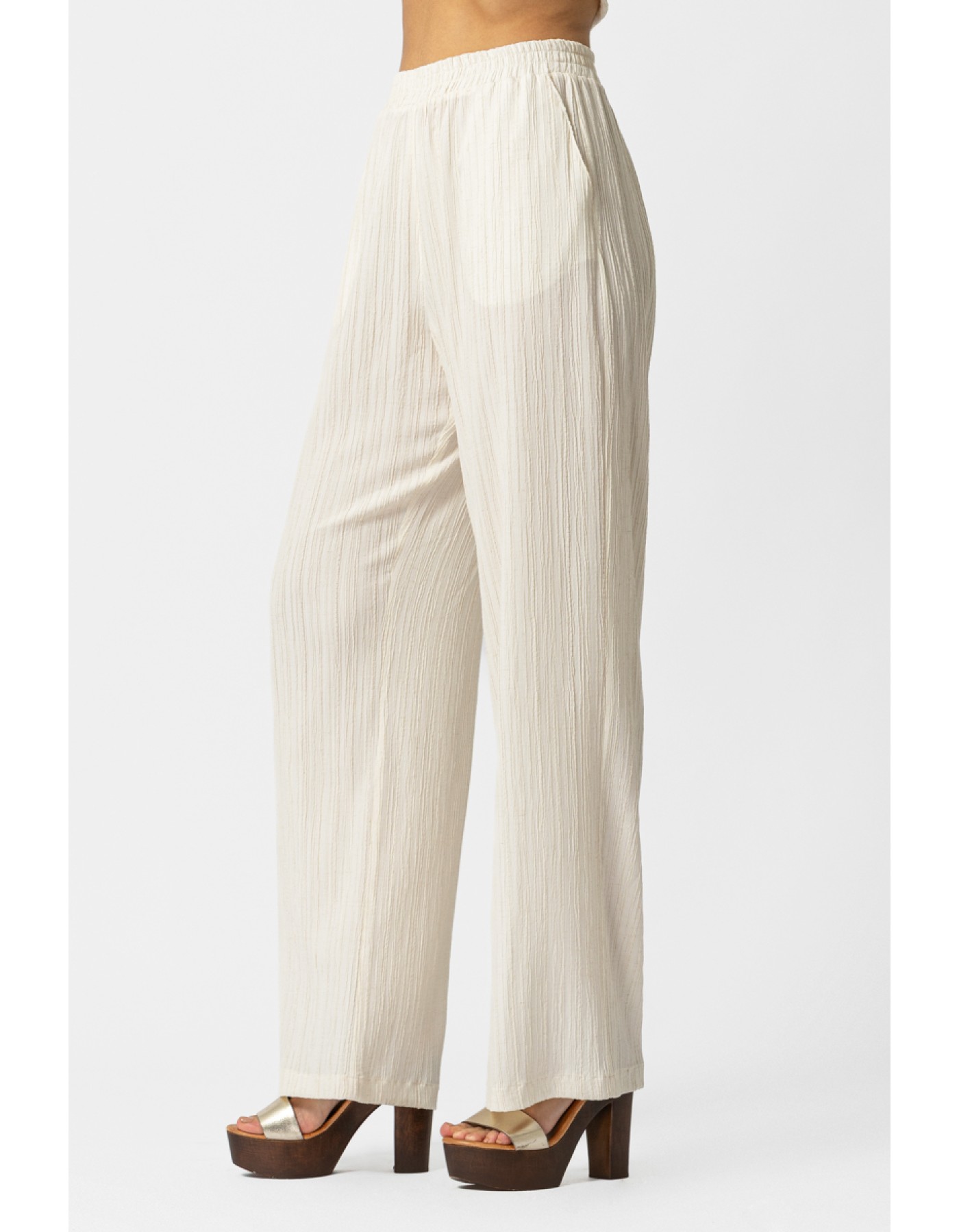 Παντελόνι Ζαγρέ Λινάρι Λάστιχο