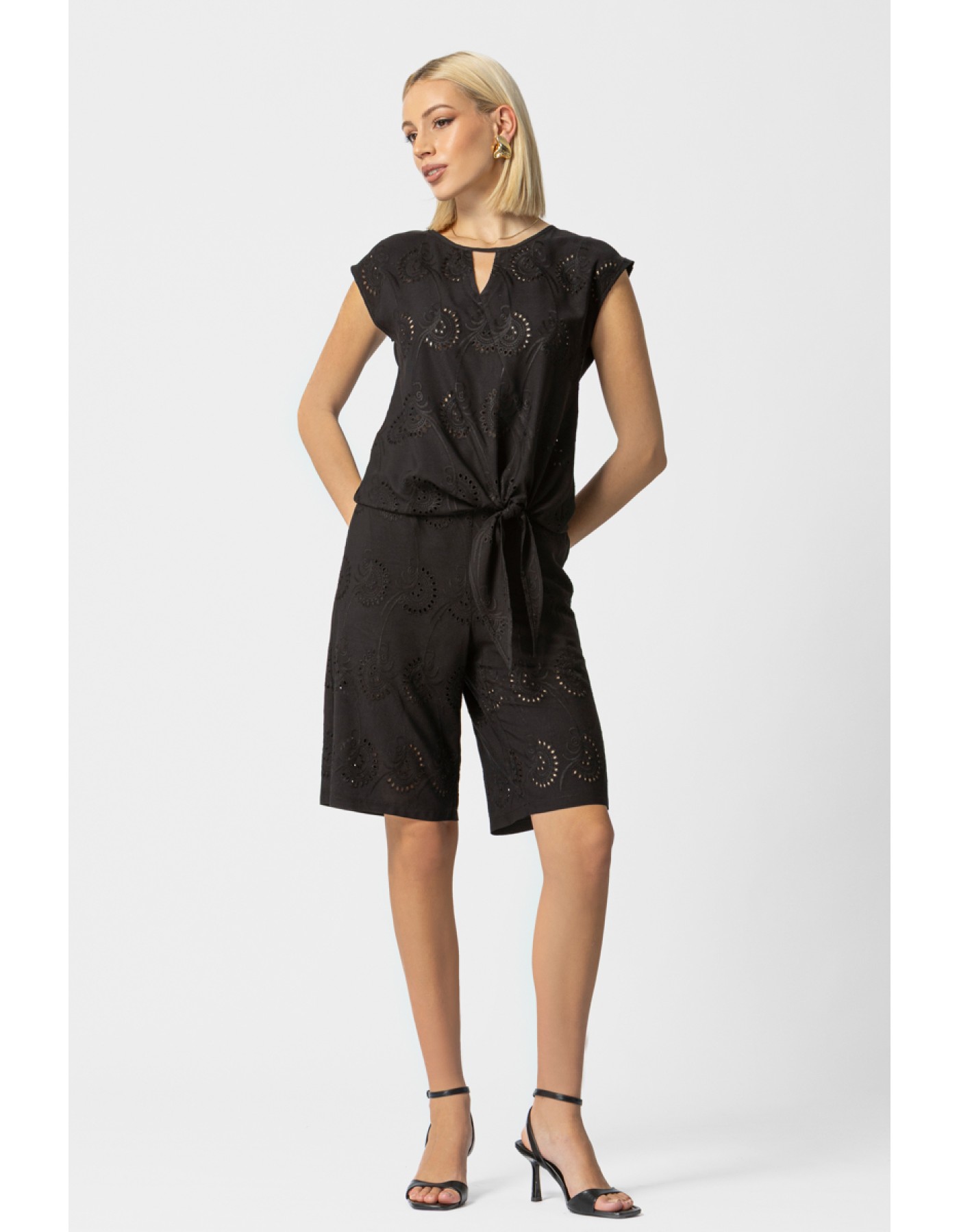 Βερμούδα Broderie Λάστιχο