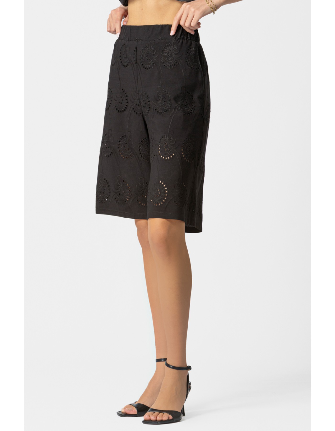 Βερμούδα Broderie Λάστιχο