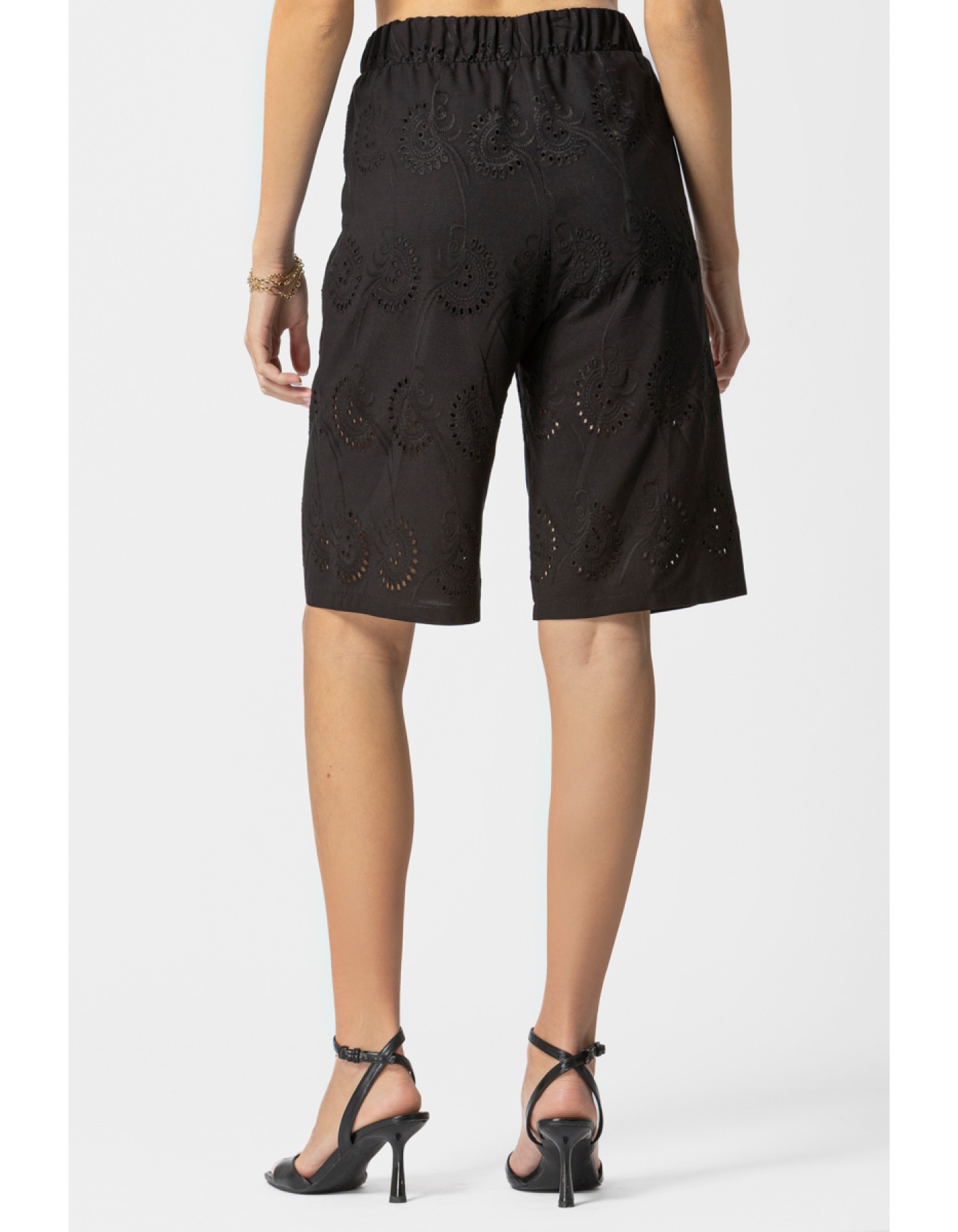 Βερμούδα Broderie Λάστιχο