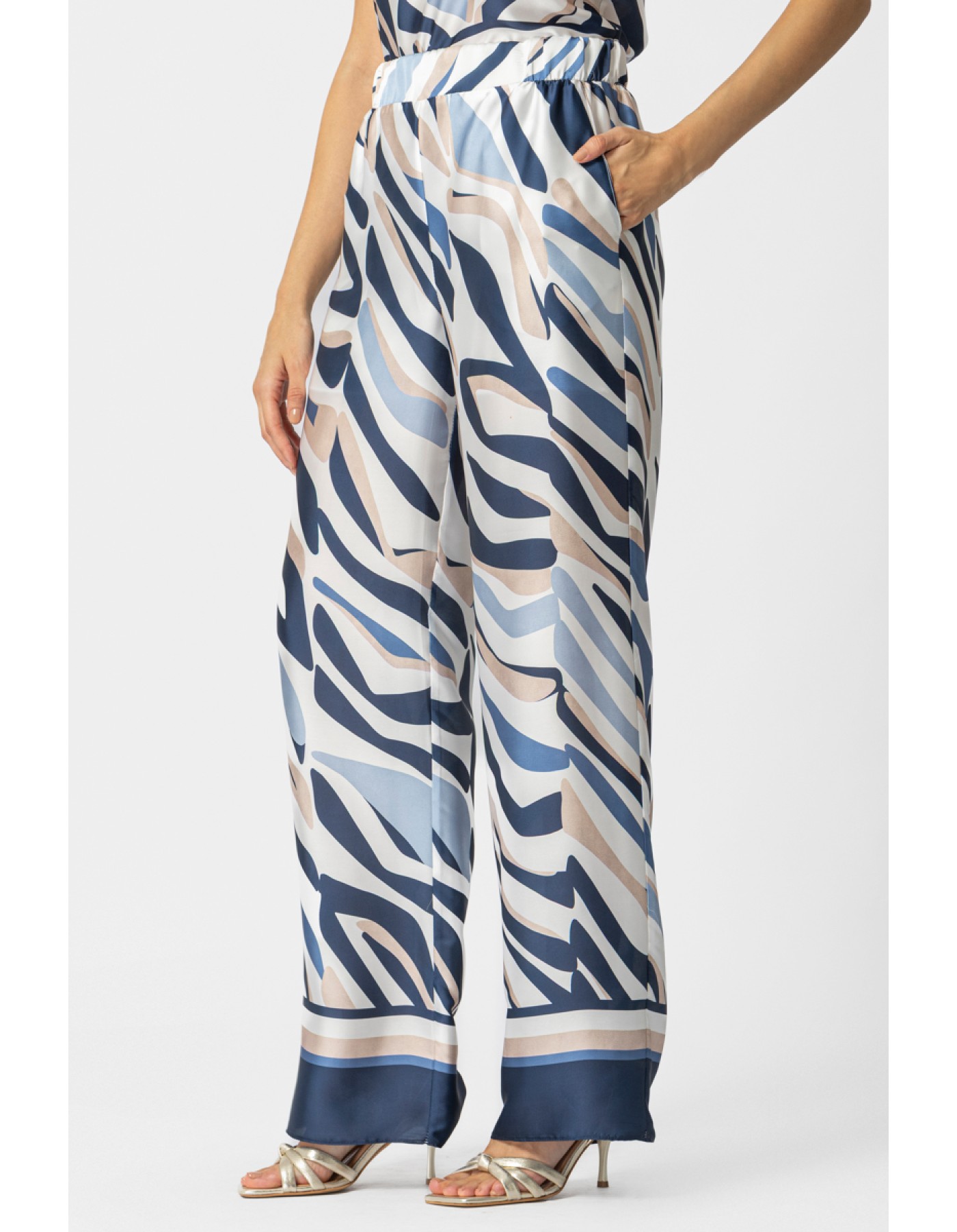 Παντελόνα σατέν λάστιχο Jasmin