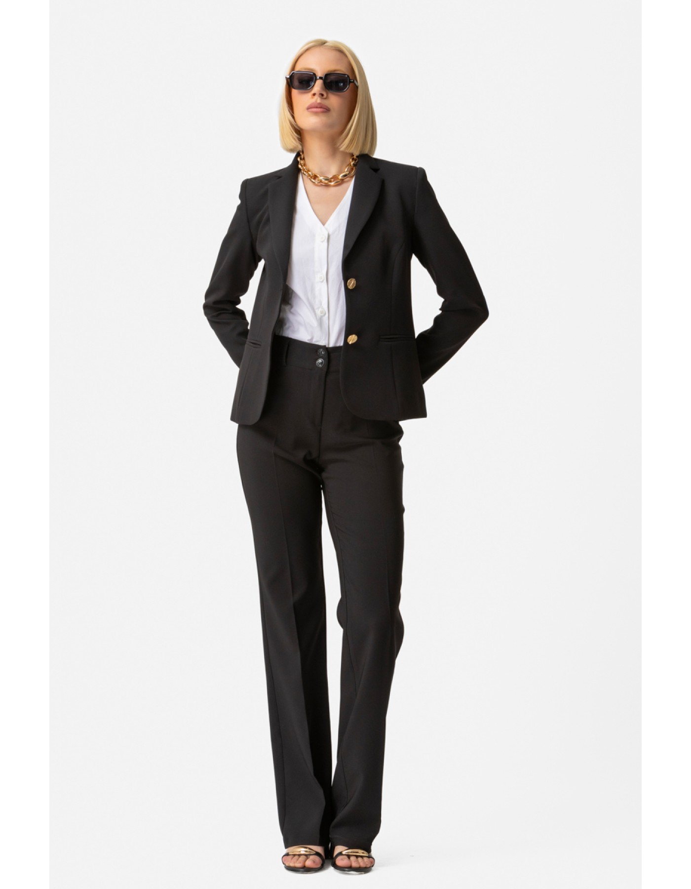 Παντελόνι κρεπ τσάκιση Muffin