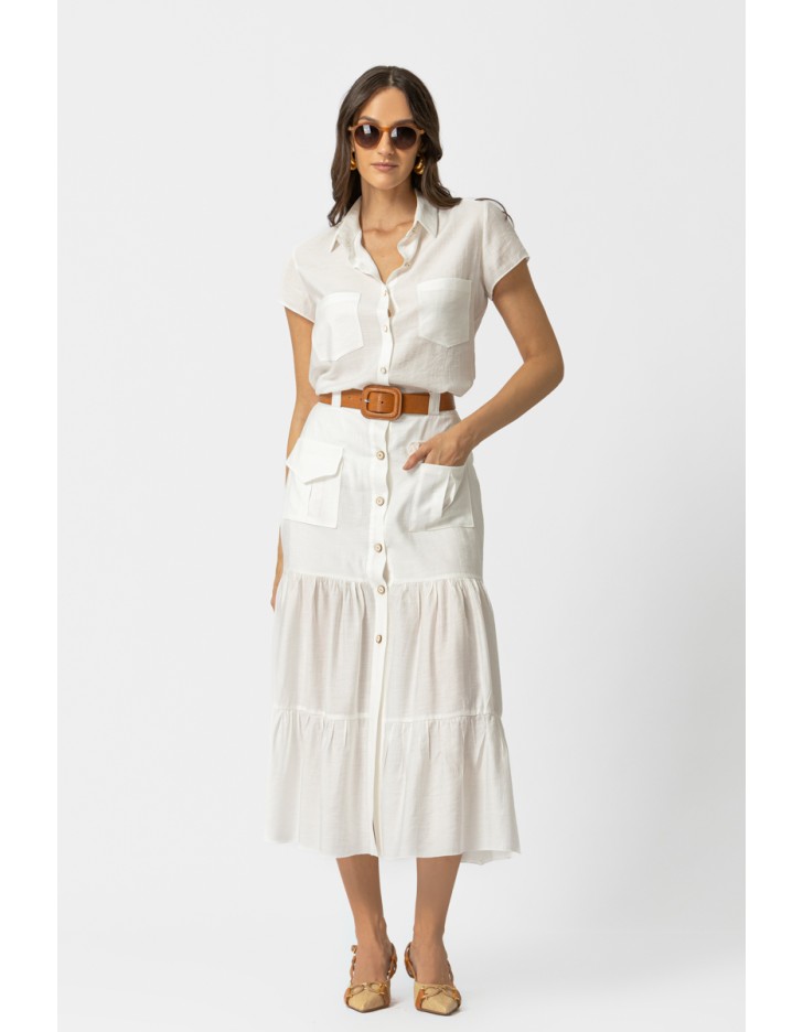 Φούστα Ζαγρέ τσέπες