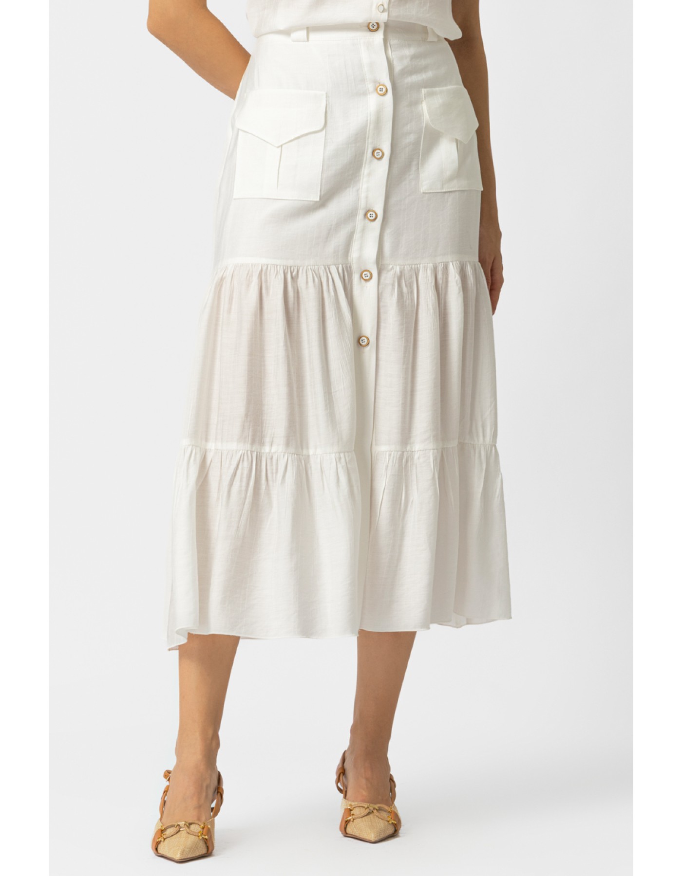 Φούστα Ζαγρέ τσέπες