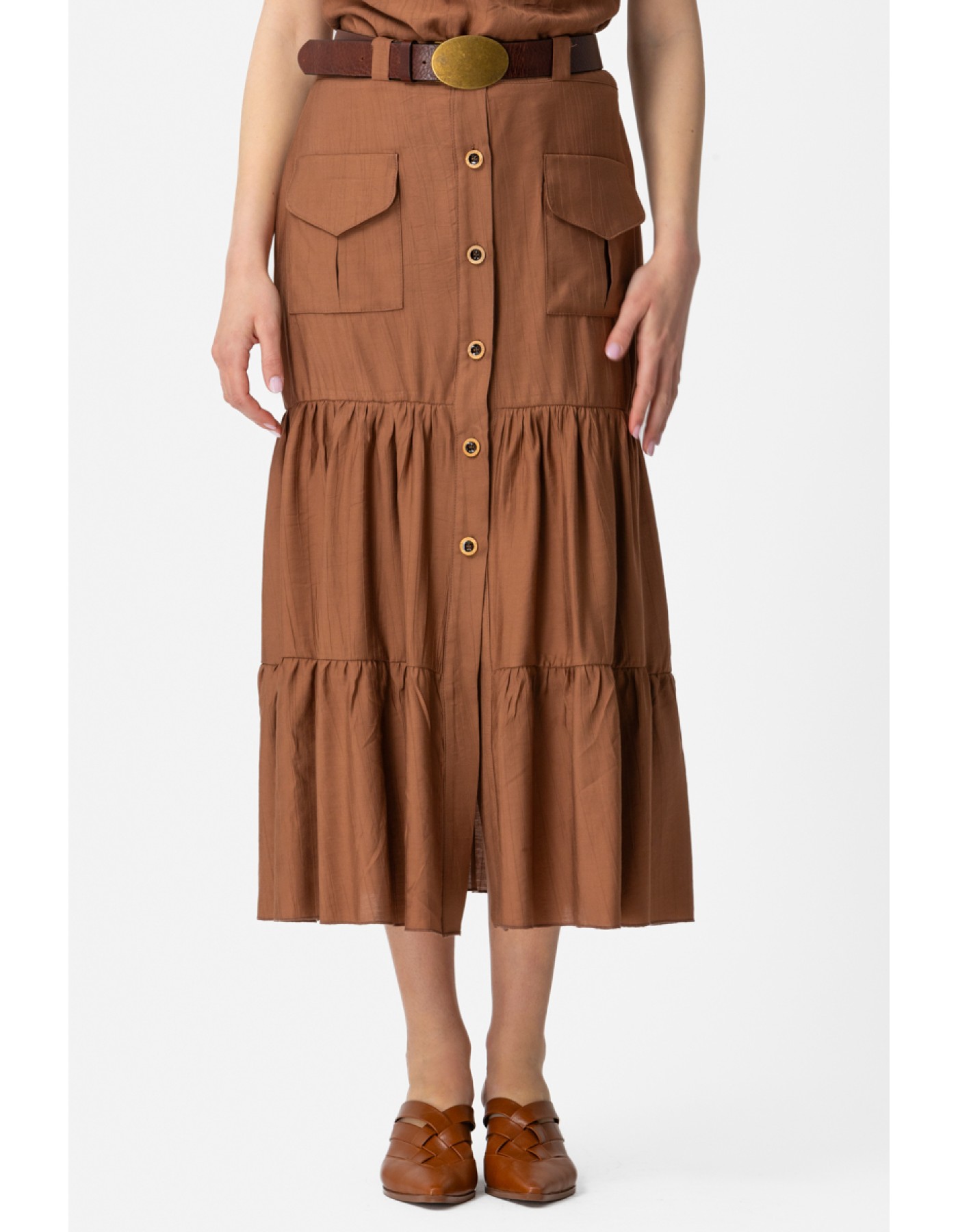 Φούστα Ζαγρέ τσέπες