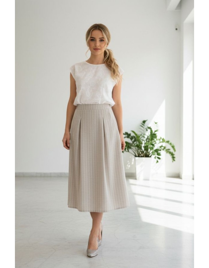 Φούστα ριγέ Linen
