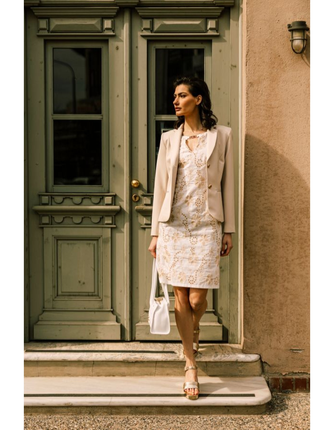 Φόρεμα Broderie τόκα