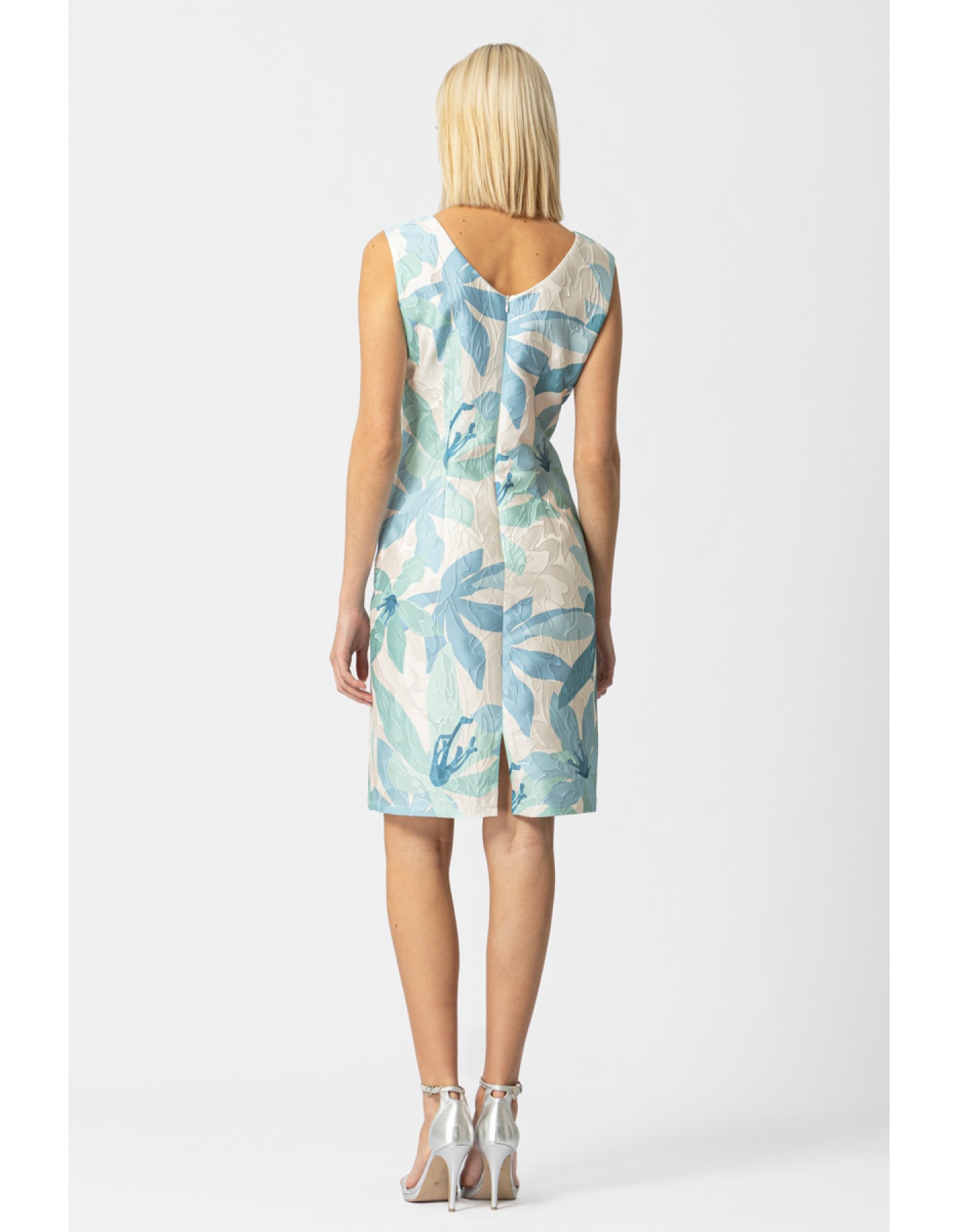 Φόρεμα αμάνικο μπροκάρ Sandy