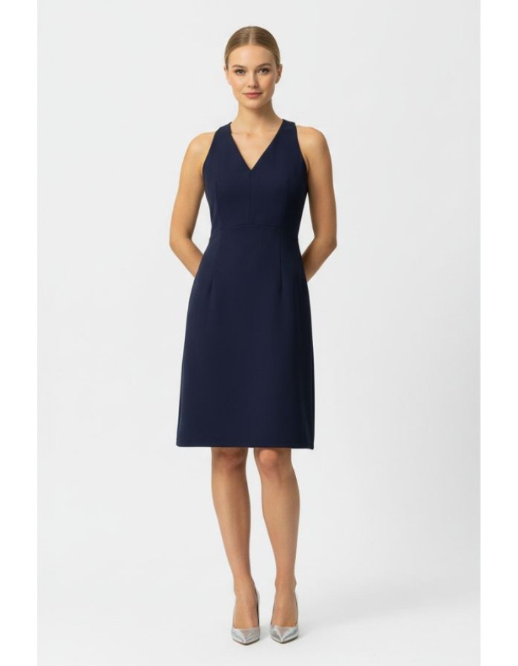 Φόρεμα αμάνικο κρεπ_Muffin