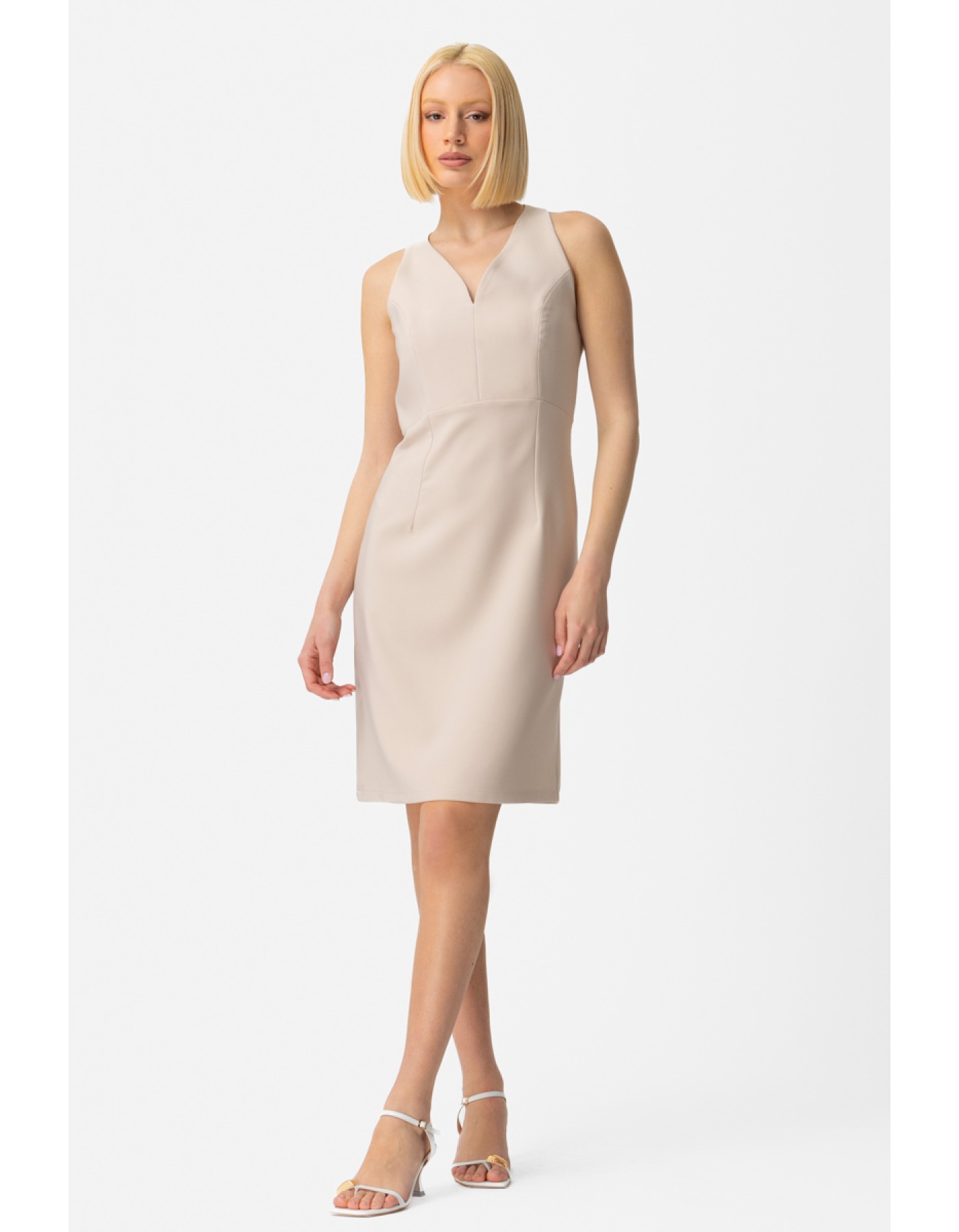 Φόρεμα αμάνικο κρεπ_Muffin