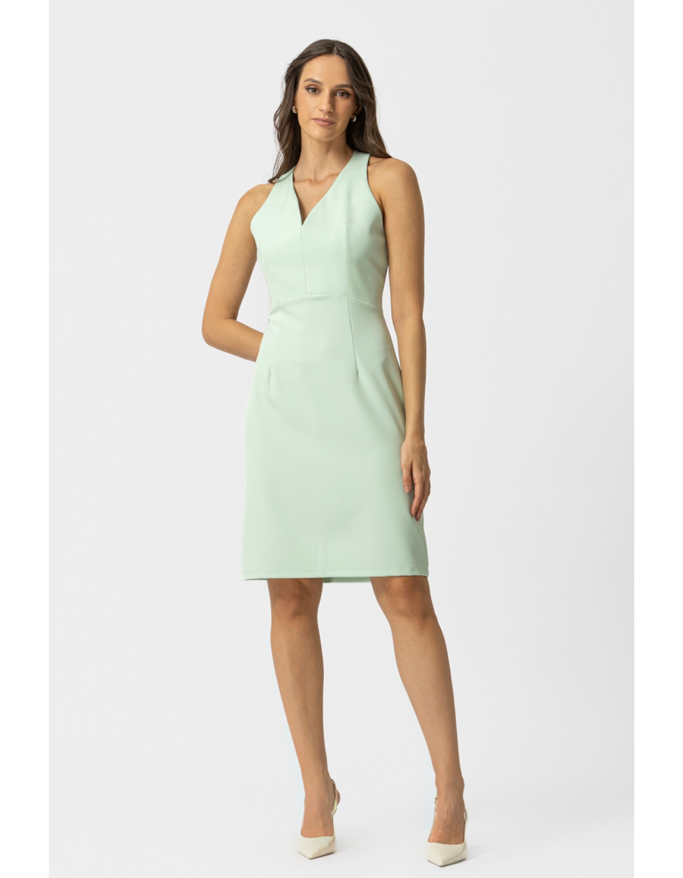 Φόρεμα αμάνικο κρεπ_Muffin