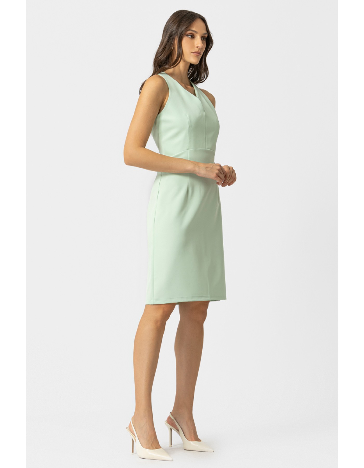 Φόρεμα αμάνικο κρεπ_Muffin