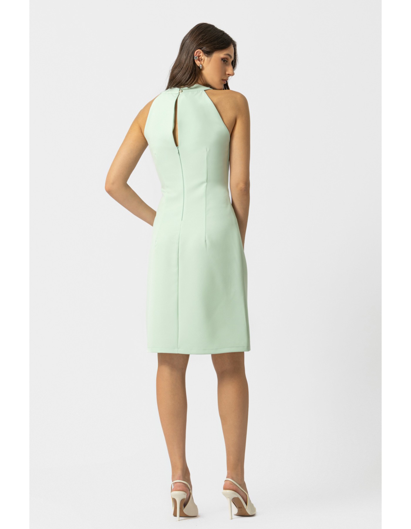 Φόρεμα αμάνικο κρεπ_Muffin